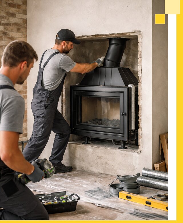 Установка каминных топок в Солнечногорске: монтаж, подключение