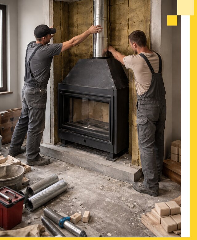 Изготовление и монтаж закрытых каминов в Солнечногорске под ключ