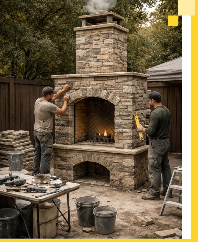 Проектирование и установка уличных каминов в Солнечногорске