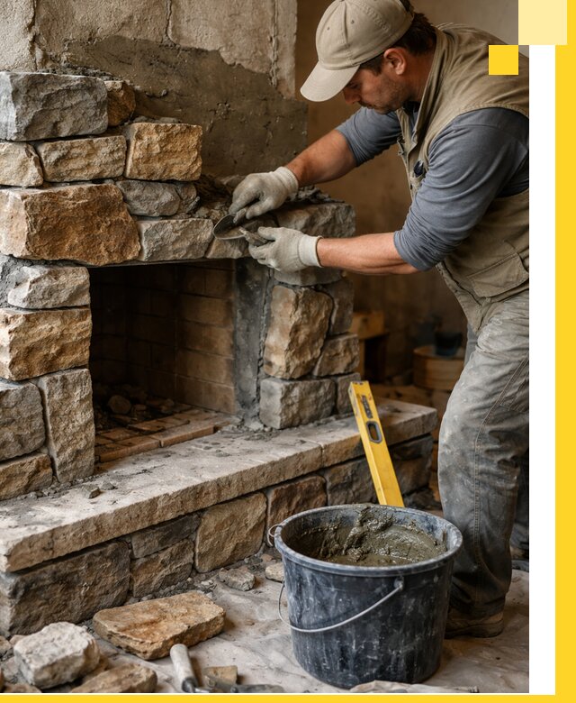 Изготовление и установка каменных каминов под ключ в Солнечногорске