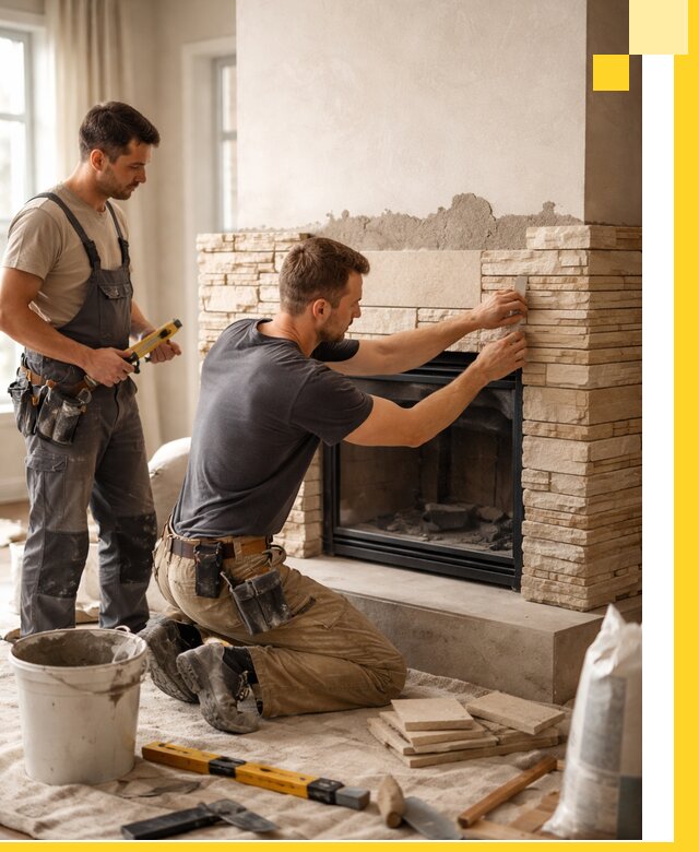 Установка и монтаж каминов для загородного дома в Солнечногорске