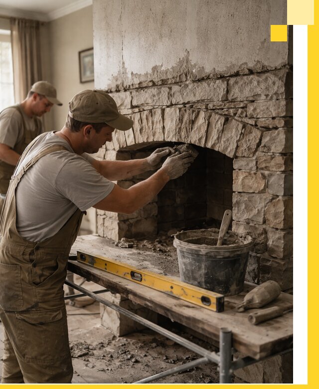 Изготовление каминов под ключ в Солнечногорске, монтаж и отделка