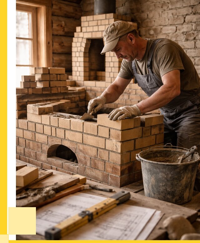 Кладка печей из кирпича в Солнечногорске цены от 31224 р. - ЭриданСлн