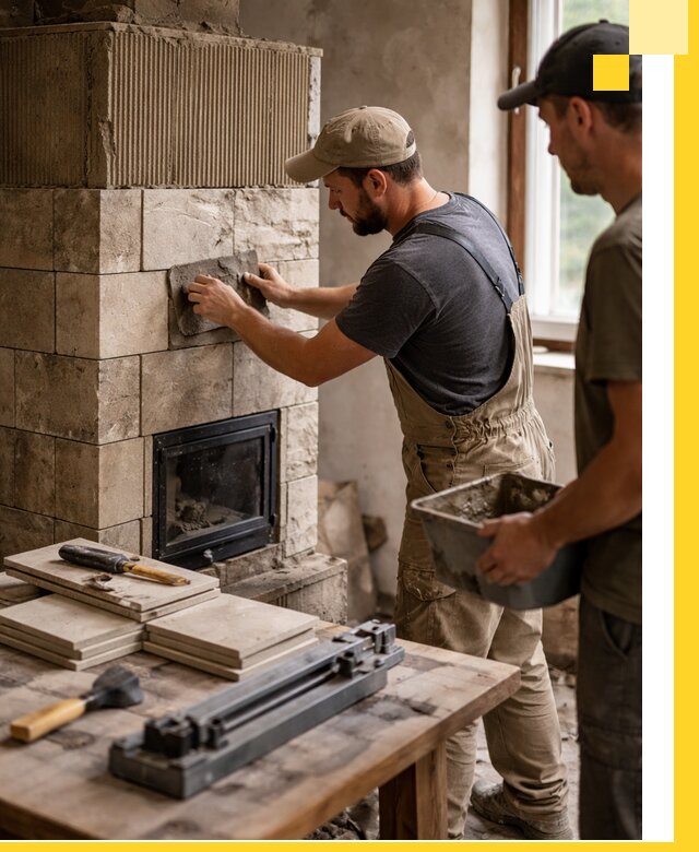 Профессиональная облицовка печей в Солнечногорске: керамика и камень