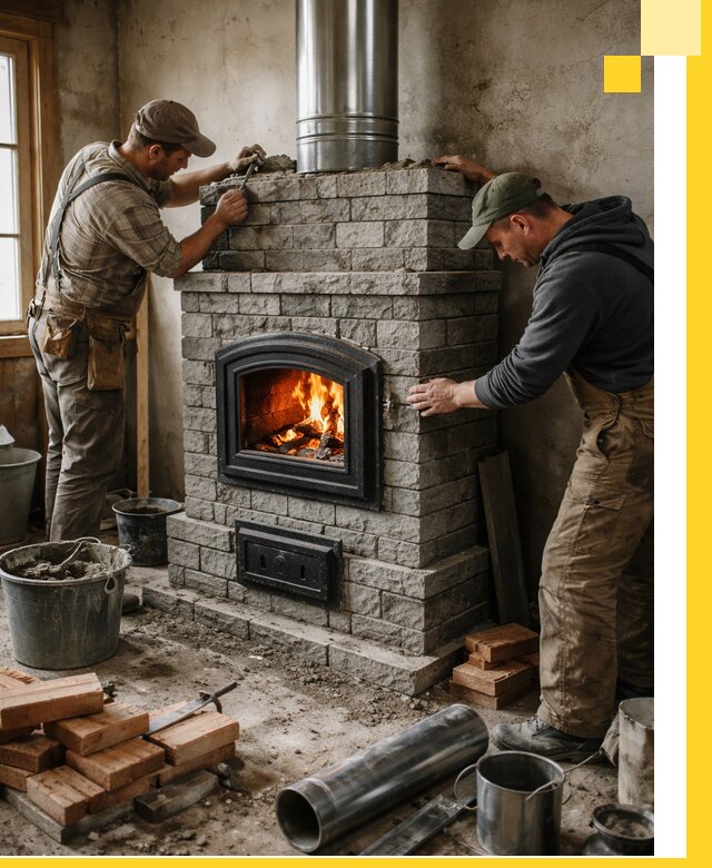 Производство, поставка и монтаж дровяных печей в Солнечногорске