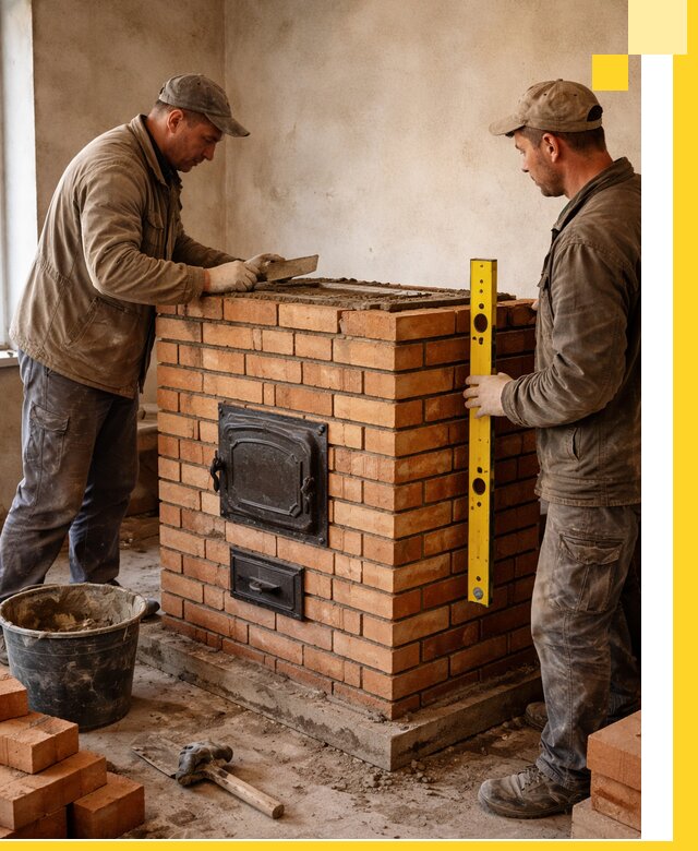 Отопительные печи под ключ в Солнечногорске, установка и сборка