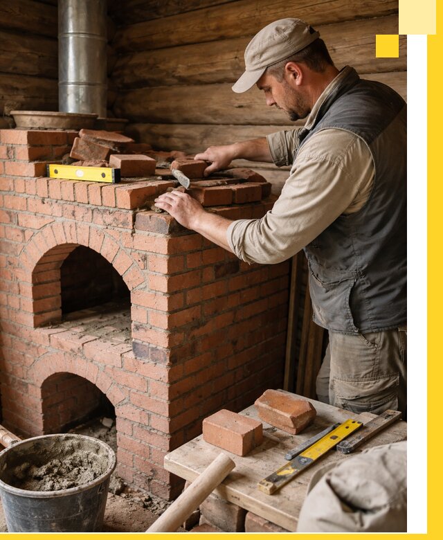 Изготовление и установка русских печей в Солнечногорске под ключ