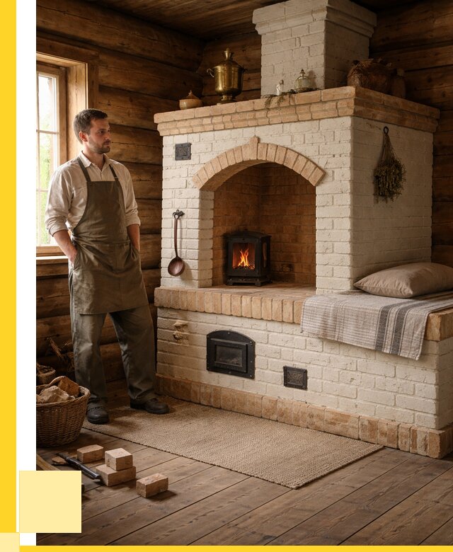 Русские печи с лежанкой под ключ в Солнечногорске от 156120 р. ЭриданСлн