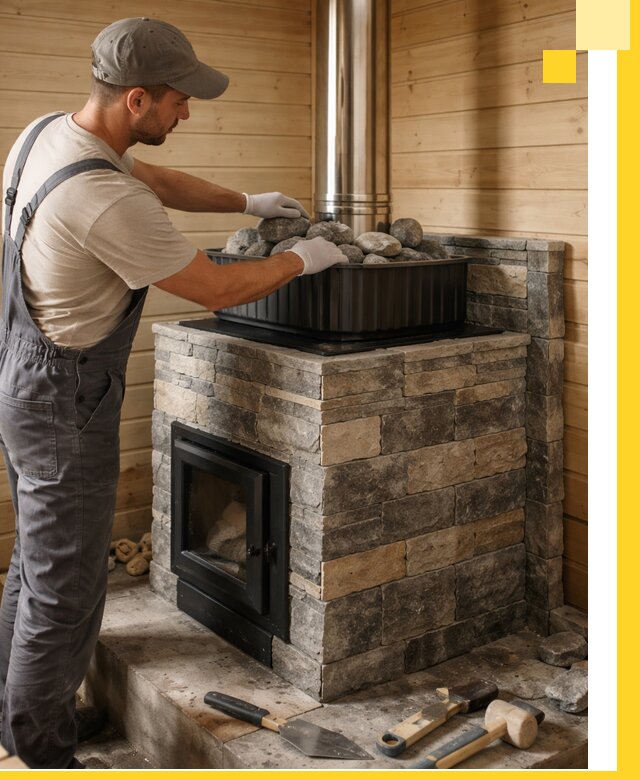 Печи для парной в Солнечногорске, производство, монтаж и обслуживание