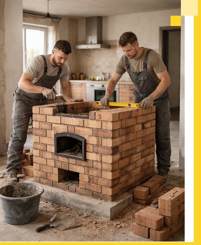 Установка и монтаж печей в частном доме в Солнечногорске под ключ