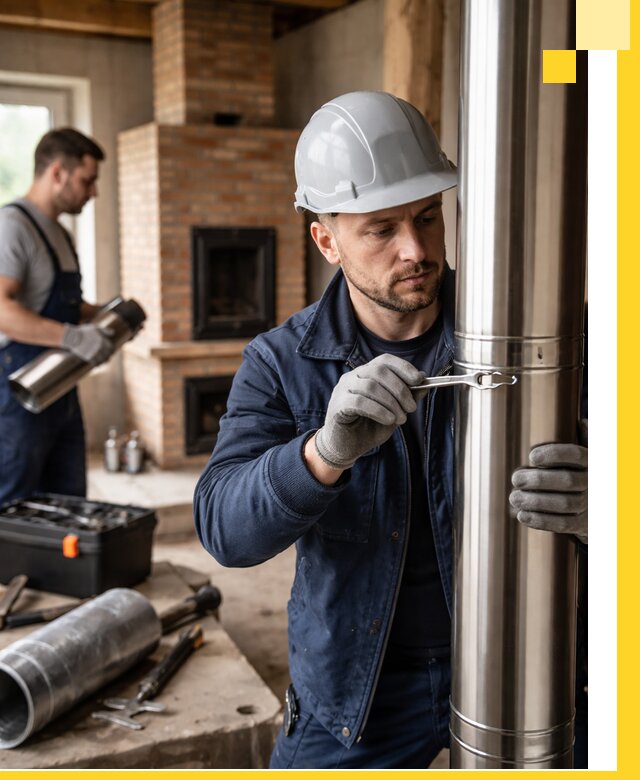 Профессиональный монтаж дымоходов для печей в Солнечногорске