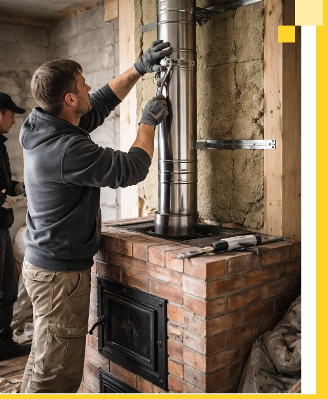 Изготовление и монтаж печей и дымоходов под ключ в Солнечногорске