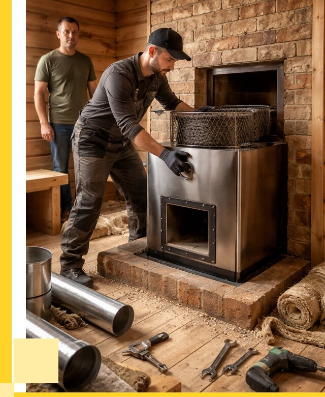 Монтаж банных печей под ключ в Солнечногорске от 18734 р., ЭриданСлн