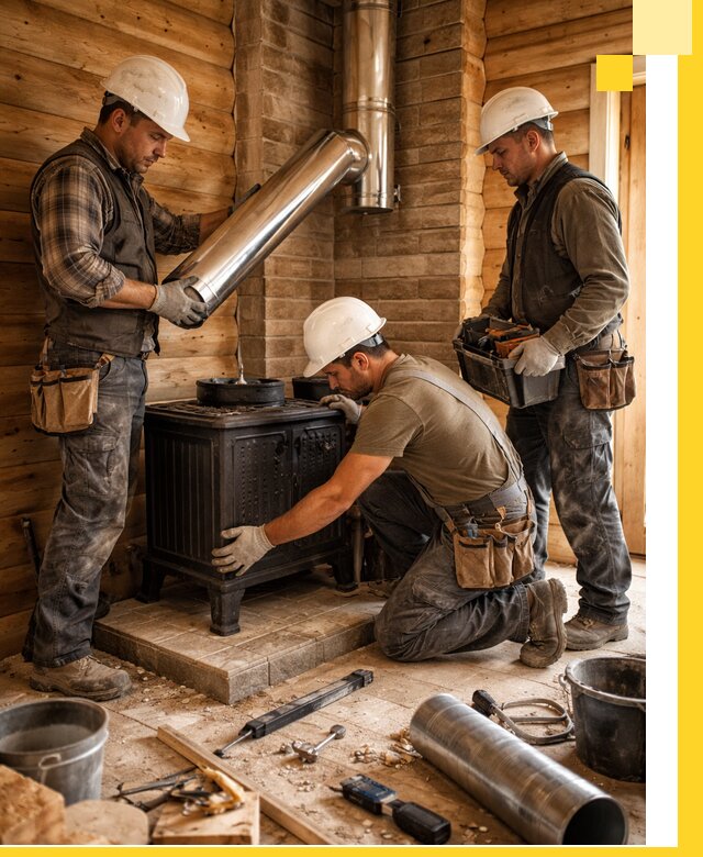 Профессиональный монтаж банных печей и дымоходов в Солнечногорске