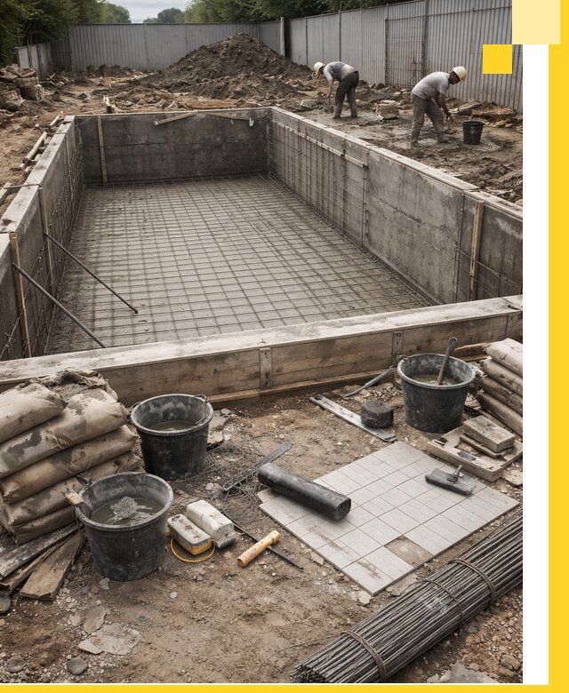 Строительство бассейнов под ключ в Солнечногорске, дизайн и монтаж