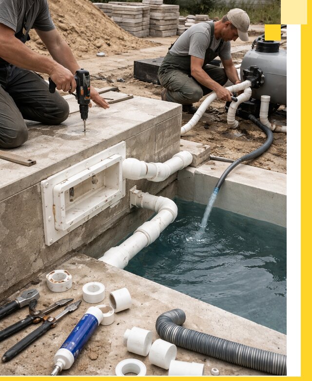 Строительство скиммерных бассейнов под ключ в Солнечногорске