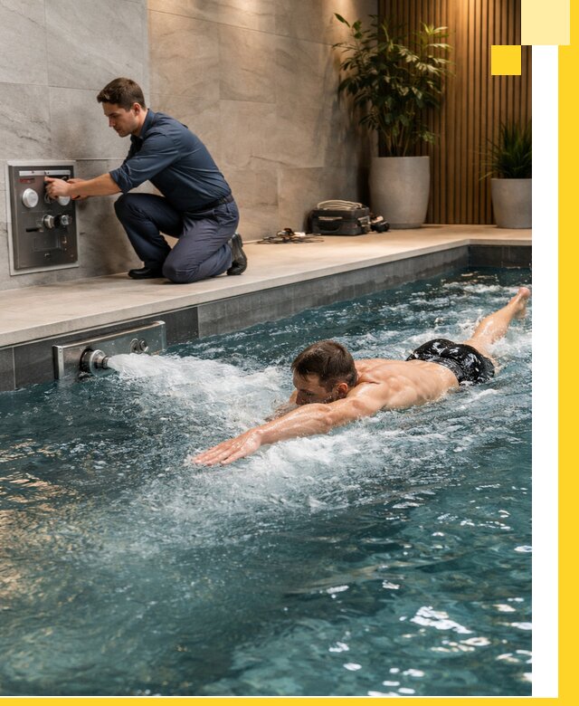 Проектирование и монтаж бассейнов с противотоком в Солнечногорске