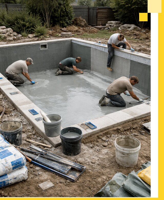 Изготовление и монтаж чаши бассейна под ключ в Солнечногорске