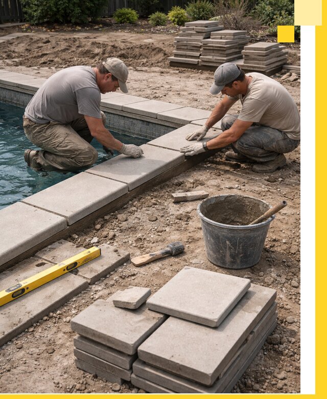 Установка и изготовление копингового камня для бассейнов в Солнечногорске