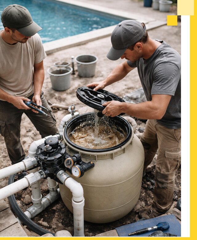 Установка и обслуживание песочных фильтров для бассейнов в Солнечногорске