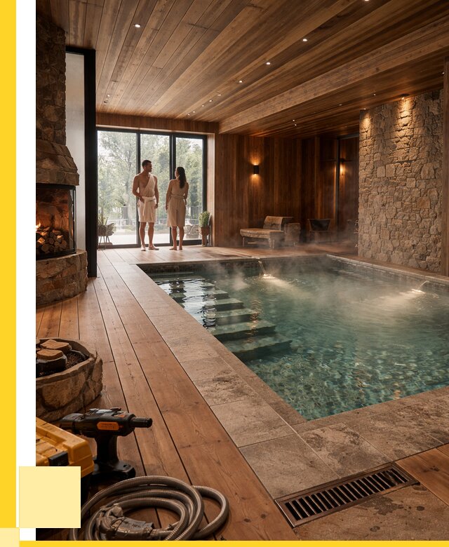 Проекты бань с бассейном под ключ в Солнечногорске от 78060 р., ЭриданСлн