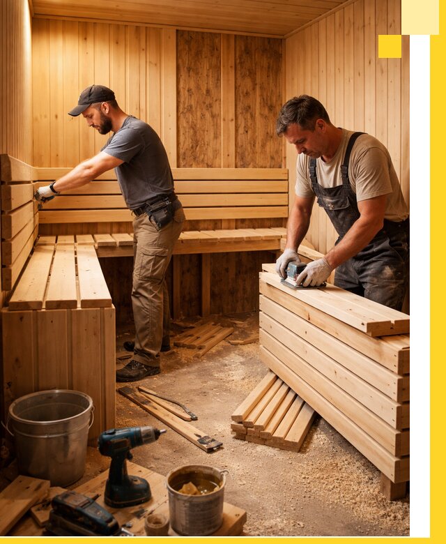 Профессиональный комплексный ремонт саун под ключ в Солнечногорске