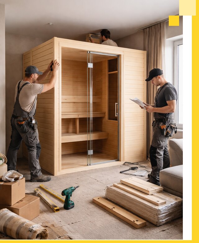 Установка и благоустройство саун в квартире в Солнечногорске