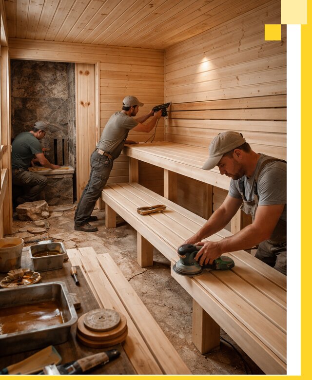 Профессиональная отделка бань в Солнечногорске под ключ, с гарантией