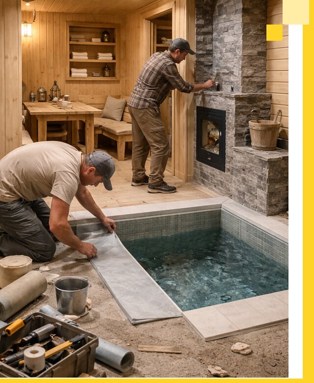 Строительство бань с комнатой отдыха под ключ в Солнечногорске