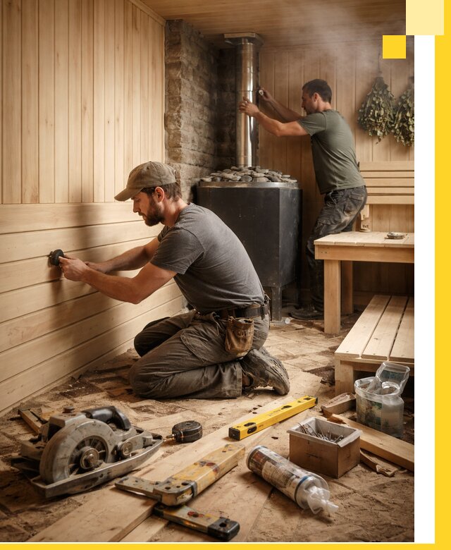 Полное строительство и оснащение парных под ключ в Солнечногорске