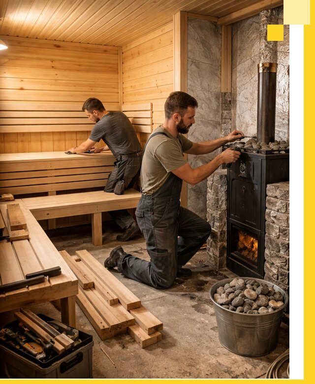 Дизайн и строительство интерьеров бань под ключ в Солнечногорске