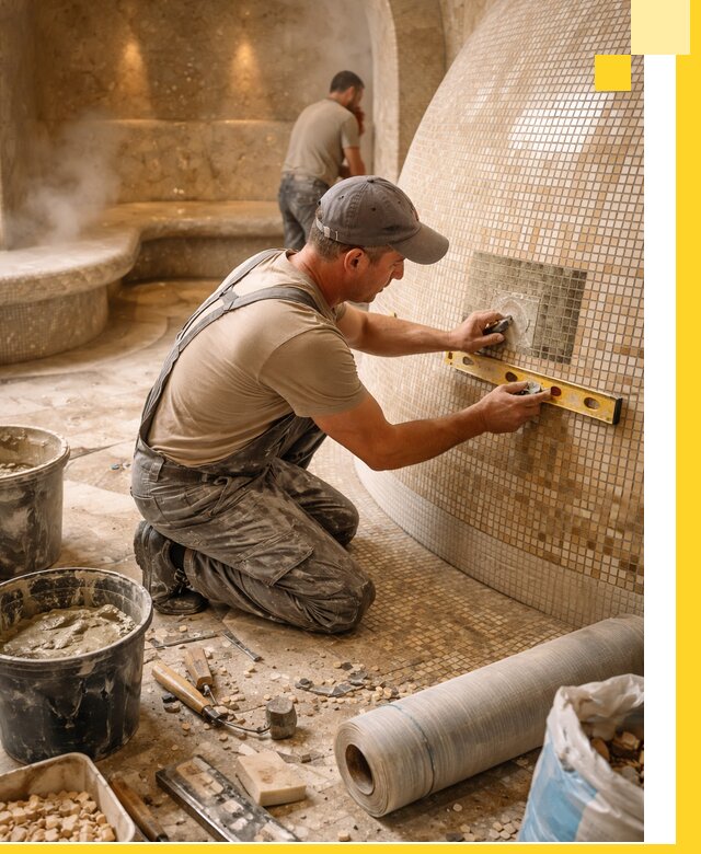 Хамам под ключ в Солнечногорске: проектирование, строительство, отделка