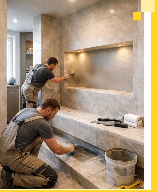 Профессиональное строительство хамама в квартире в Солнечногорске