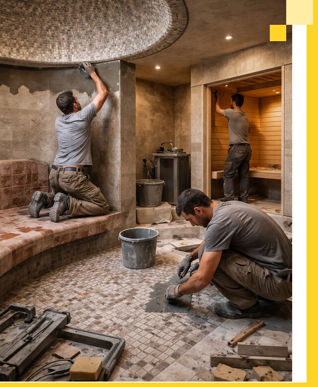 Проект и строительство хамама бани и сауны под ключ в Солнечногорске